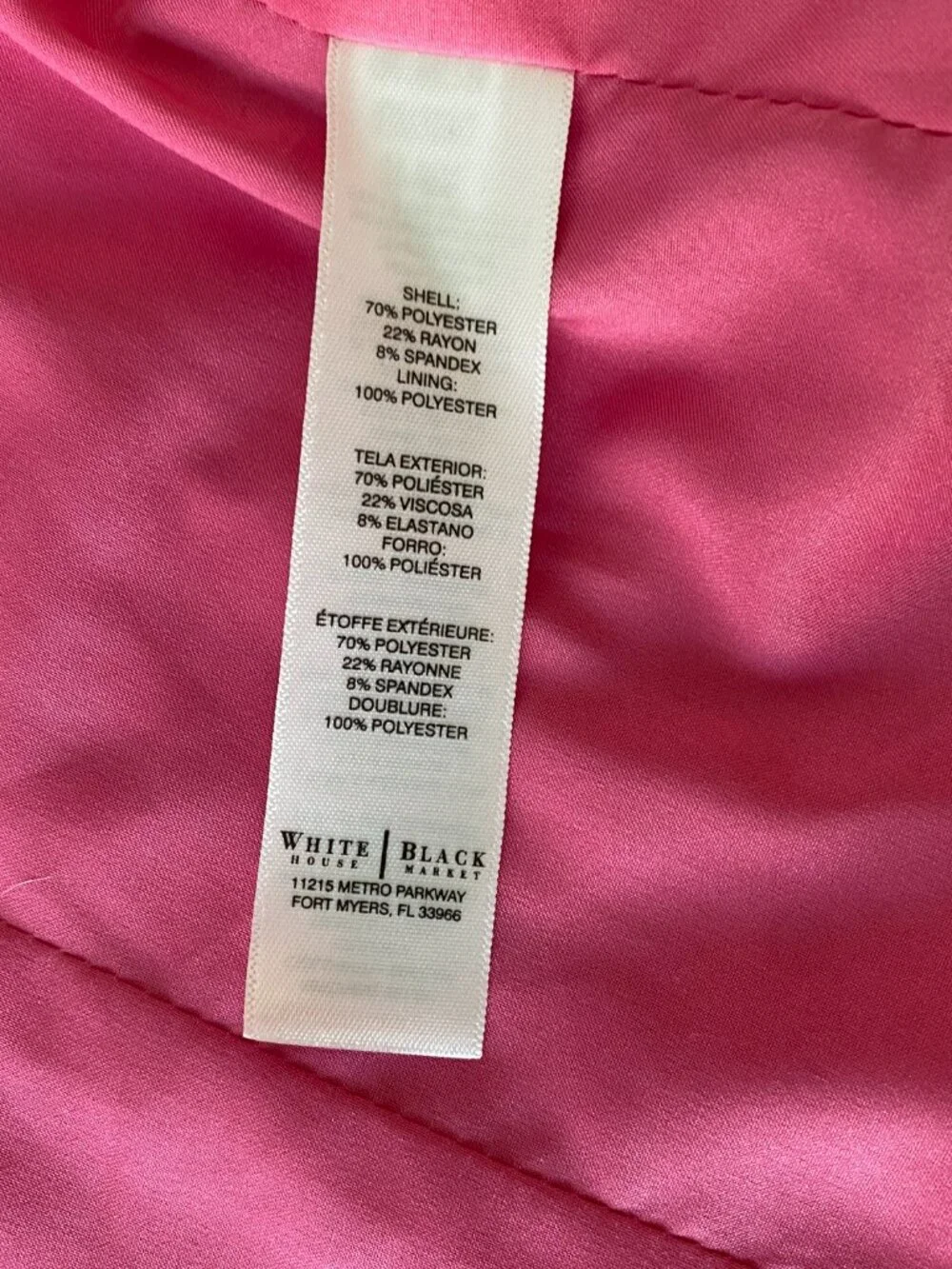 White House Black Market Pink Moto Jacket | Size 0 | Chic Fitted Blazer - Picture 7 of 12